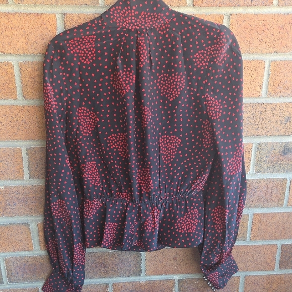 The Kooples Heart Motif and Tie Neck Blouse - Picture 6 of 10